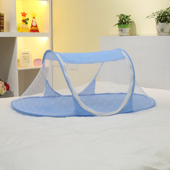 lit bébé tente moustiquaire bleu sans matelas