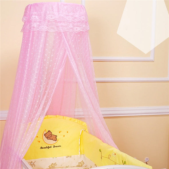moustiquaire couleur rose pour lit de bébé